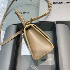 Balenciaga 592833 Hourglass XS Top Handle Leather Bag Apricot - Default Title - View 3