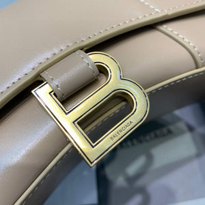 Balenciaga 592833 Hourglass XS Top Handle Leather Bag Apricot - Default Title - View 5