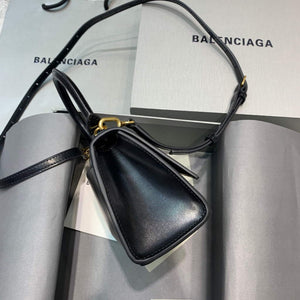Balenciaga 592833 Hourglass XS Top Handle Leather Bag Black Gold - Default Title - View 3