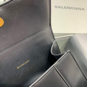Balenciaga 592833 Hourglass XS Top Handle Leather Bag Black Gold - Default Title - View 8
