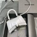 Balenciaga 592833 Hourglass XS Top Handle Leather Bag White - Default Title - View 1