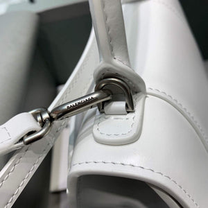 Balenciaga 592833 Hourglass XS Top Handle Leather Bag White - Default Title - View 6