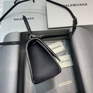 Balenciaga 592833 Hourglass XS Top Handle Leather HandBag Black - Default Title - View 3