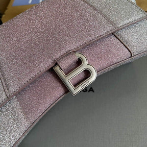 Balenciaga 593546 Flash drilling Hourglass Small Top Handle Bag Pink - Default Title - View 5