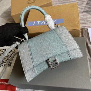 Balenciaga 593546 Flash drilling Hourglass Small Top Handle Bag Green - Default Title - View 1