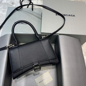 Balenciaga 593546 Hourglass Small Top Handle Bag Black - Default Title - View 1