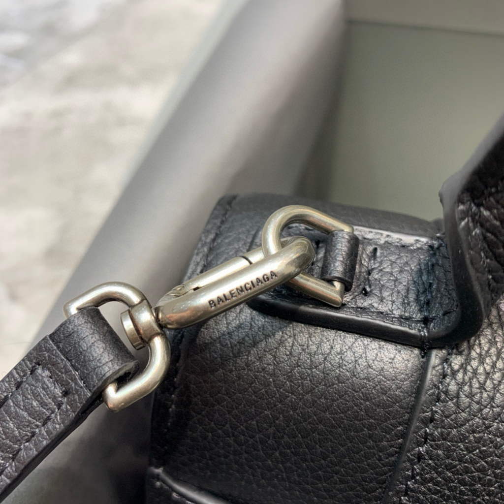 Balenciaga 593546 Hourglass Small Top Handle Bag Black