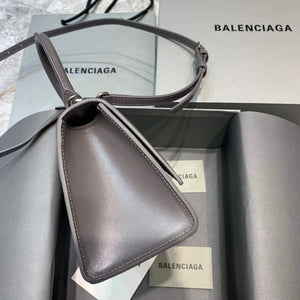 Balenciaga 593546 Hourglass Small Top Handle Calfskin Bag Gray - Default Title - View 3