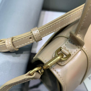 Balenciaga 593546 Hourglass Small Top Handle Calfskin Bag Apricot - Default Title - View 6