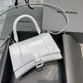 Balenciaga 593546 Hourglass Small Top Handle Calfskin Bag White - Default Title - View 1
