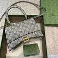 Balenciaga 593546 Hourglass Small Top Handle Calfskin Bag apricot - Default Title - View 1