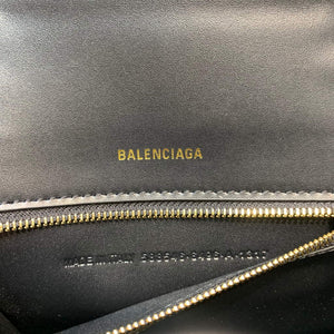 Balenciaga 593546 Hourglass Small Top Handle Crocodile Bag Black Gold - Default Title - View 8
