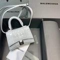 Balenciaga 664676 Hourglass Mini Top Handle Crocodile Bag White - Default Title - View 1