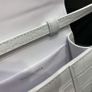 Balenciaga 664676 Hourglass Mini Top Handle Crocodile Bag White - Default Title - View 7