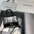 Balenciaga 664676 Hourglass Mini Top Handle Bag Black Gold - Default Title - View 1