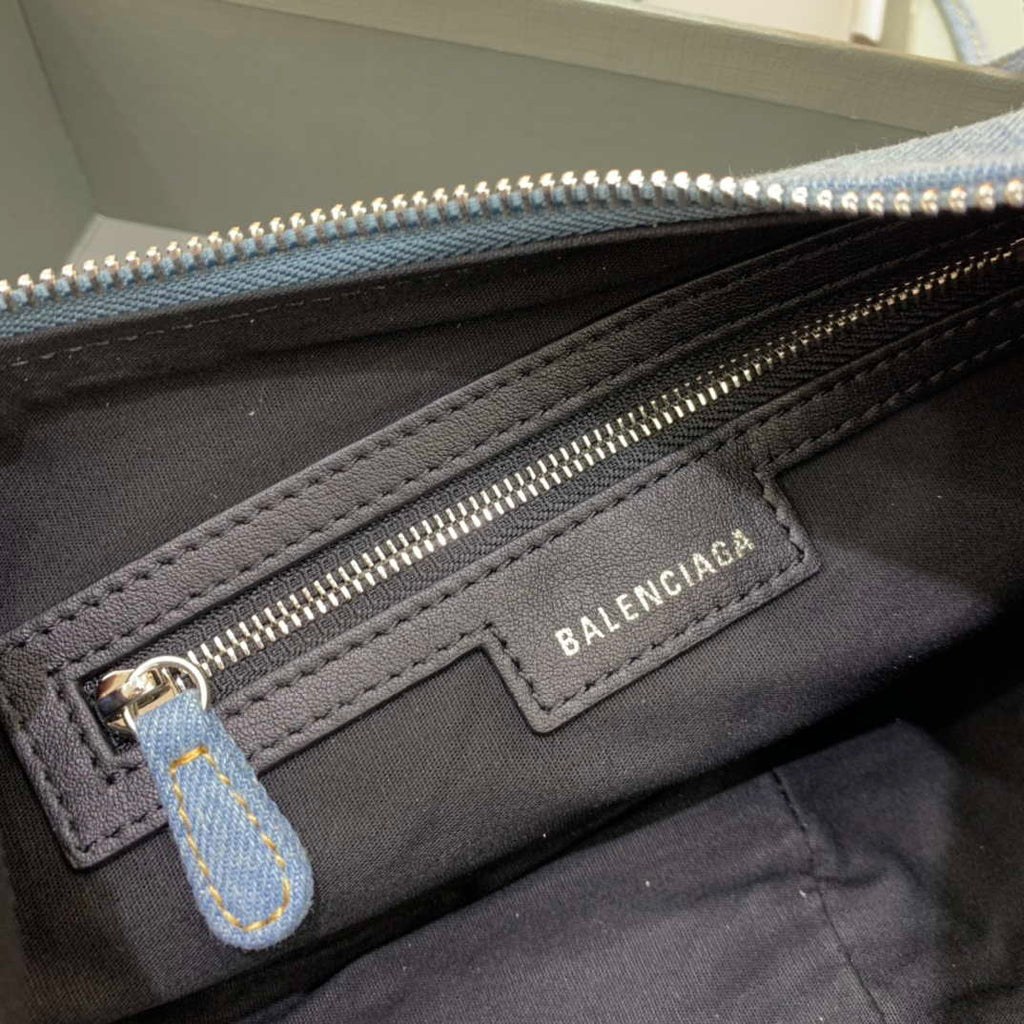 Balenciaga 67130723 Le Cagole Small Shoulder Bag in Denim Blue