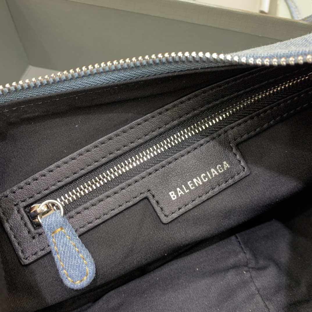 Balenciaga 67130723 Le Cagole Small Shoulder Bag in Denim Blue
