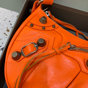 Balenciaga 67130723 Women's Le Cagole Small Shoulder Bag Arena lambskin In Orange - Default Title - View 5