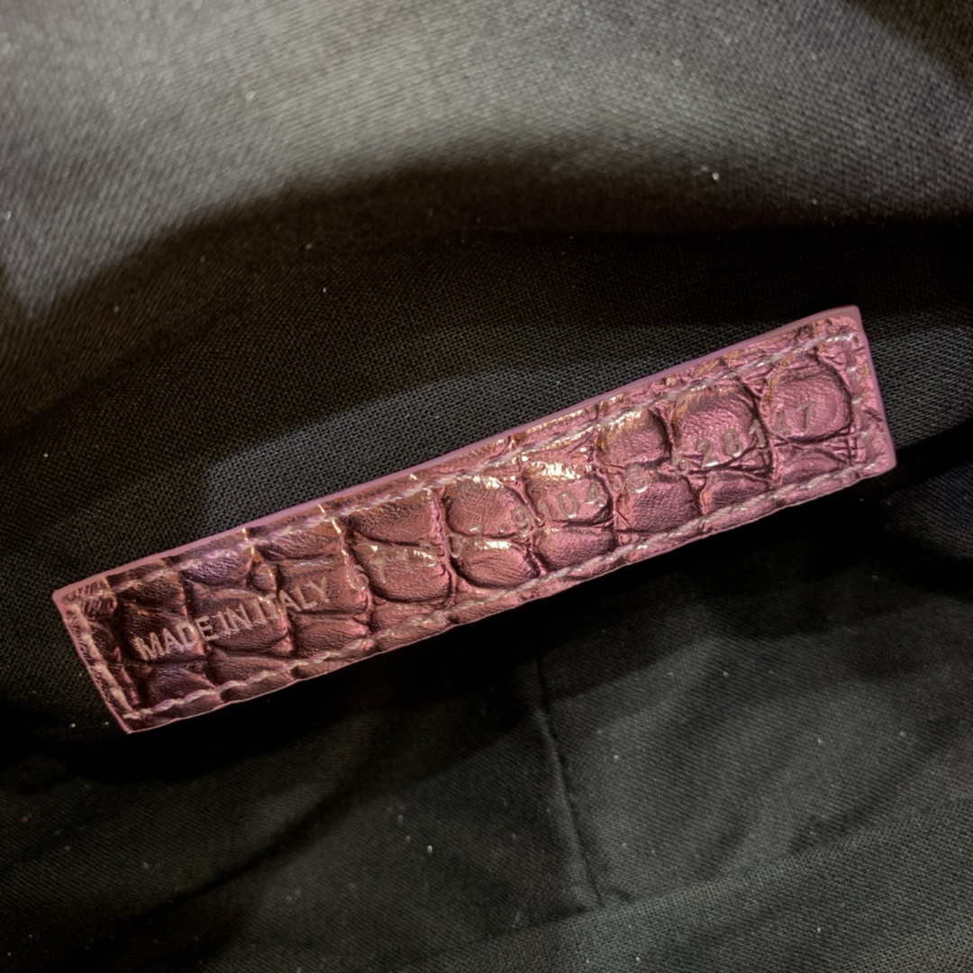Balenciaga 67130723 Women's Le Cagole Small Shoulder Bag Crocodile Embossed In Sky Pink