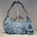 Balenciaga 67130723 Women's Le Cagole Small Shoulder Bag Denim Blue - Default Title - View 1