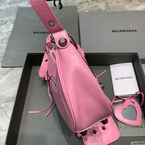 Balenciaga 67130723 Women's Le Cagole Small Shoulder Bag Arena lambskin In Pink - Default Title - View 3