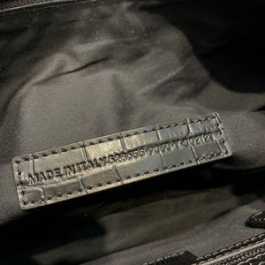Balenciaga 67130723 Women's Le Cagole Small Shoulder Bag Crocodile Embossed In Black - Default Title - View 8