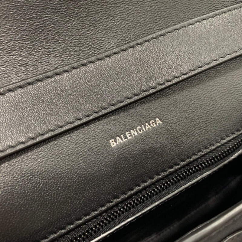 Balenciaga 671355 Women's Downtown XS Shoulder Bag Black buckle