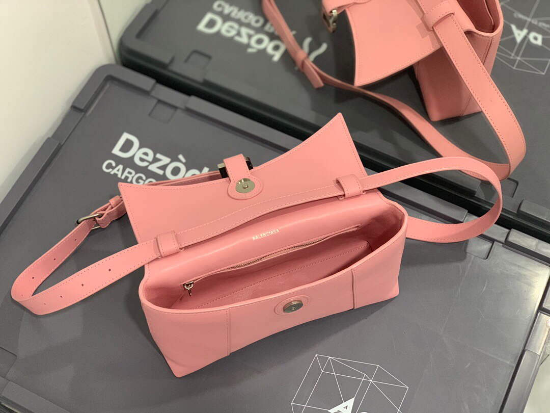 Balenciaga 671355 Women's Downtown XS Shoulder Bag Pink