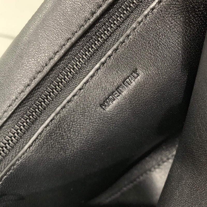 Balenciaga 671355 Women's Downtown XS Shoulder Bag Crocodile Embossed black buckle