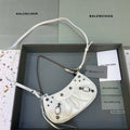 Balenciaga 6940271VG9 Le Cagole Mini Multipouch in White Crocodile - Default Title - View 1