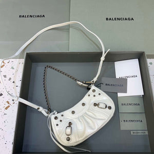 Balenciaga 6940271VG9 Le Cagole Mini Multipouch in White Crocodile - Default Title - View 1