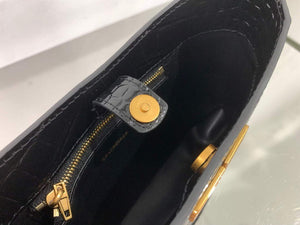 Balenciaga 695589 Women's XX Small Hobo Bag Crocodile Embossed Black - Default Title - View 9