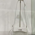 Balenciaga 695645 Women's XX Small Flap Bag Crocodile Embossed In White - Default Title - View 1