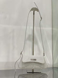 Balenciaga 695645 Women's XX Small Flap Bag Crocodile Embossed In White