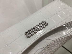 Balenciaga 695645 Women's XX Small Flap Bag Crocodile Embossed In White - Default Title - View 5