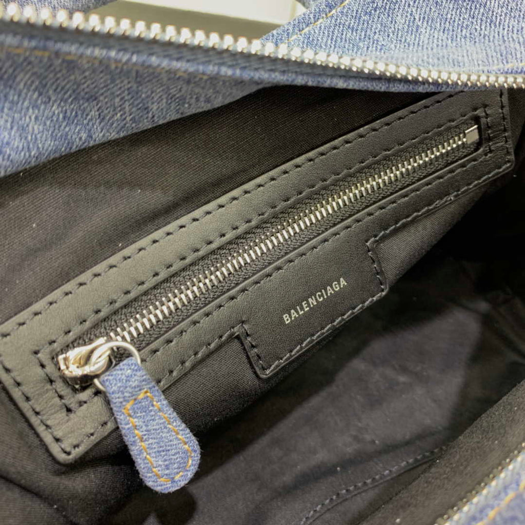 Balenciaga 700451210B Neo Cagole City Handbag in Denim Blue