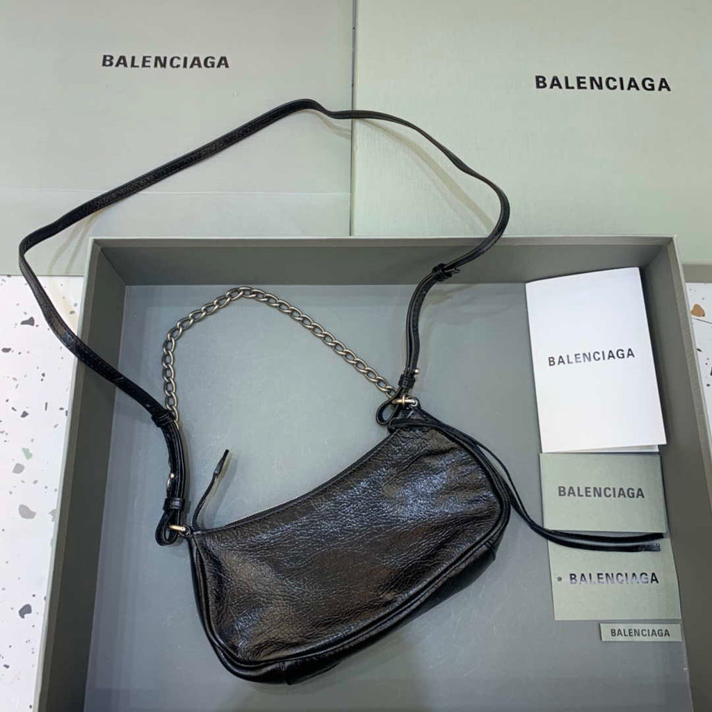 Balenciaga 6940271VG9 Le Cagole Mini Multipouch in black Arena lambskin