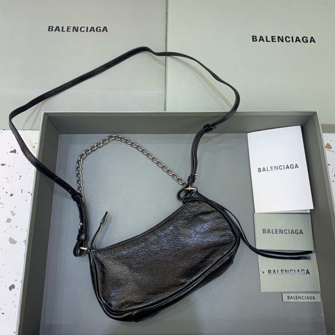 Balenciaga 6940271VG9 Le Cagole Mini Multipouch in black Arena lambskin