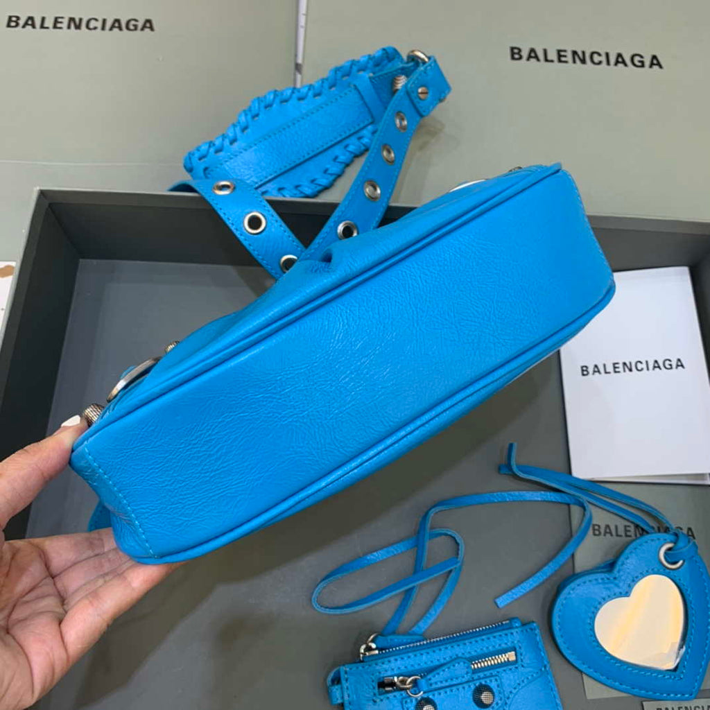 Balenciaga 700940210 Neo Cagole XS Handbag in lambskin Blue