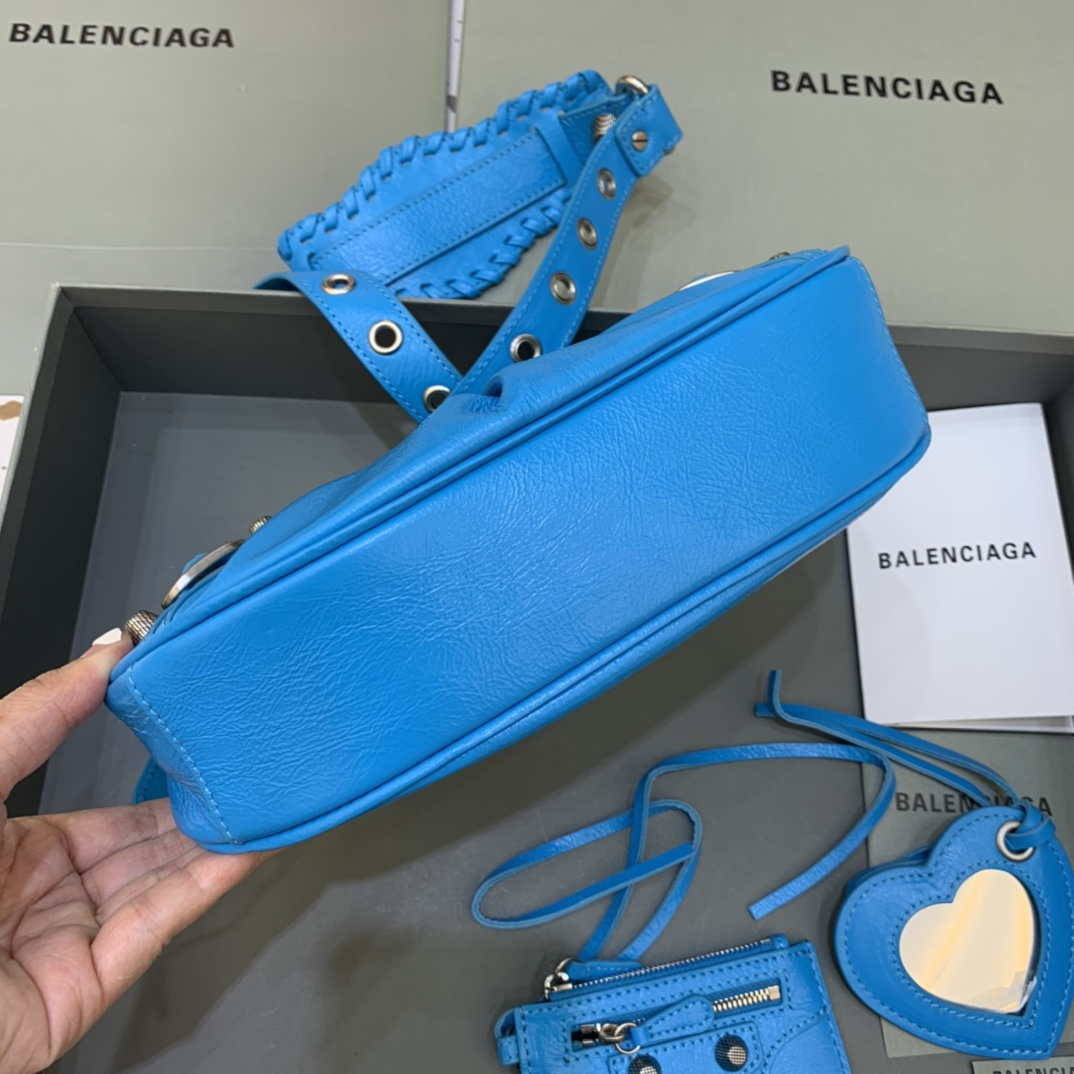 Balenciaga 700940210 Neo Cagole XS Handbag in lambskin Blue