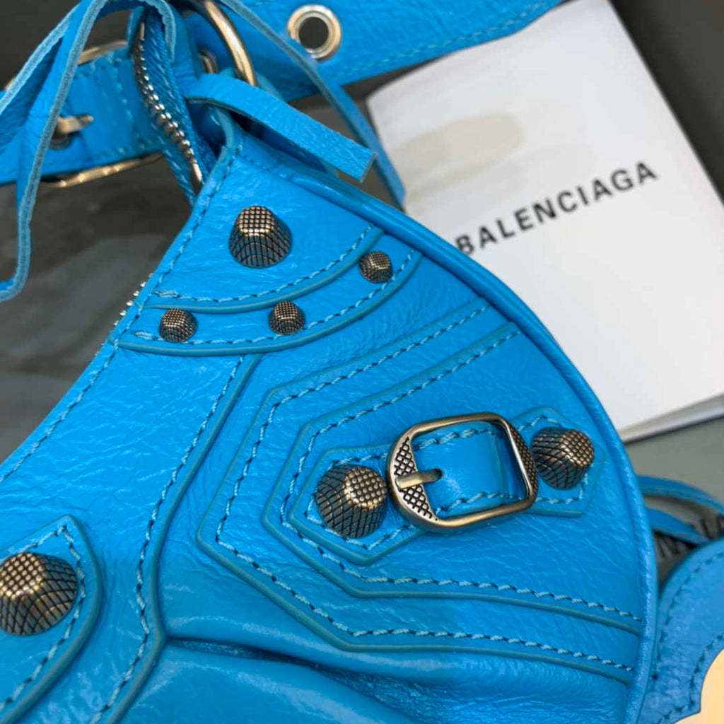 Balenciaga 700940210 Neo Cagole XS Handbag in lambskin Blue