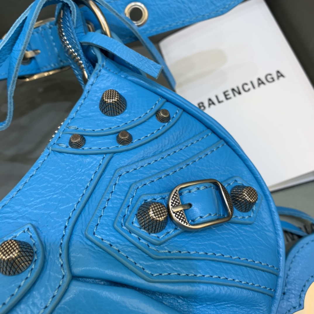 Balenciaga 700940210 Neo Cagole XS Handbag in lambskin Blue