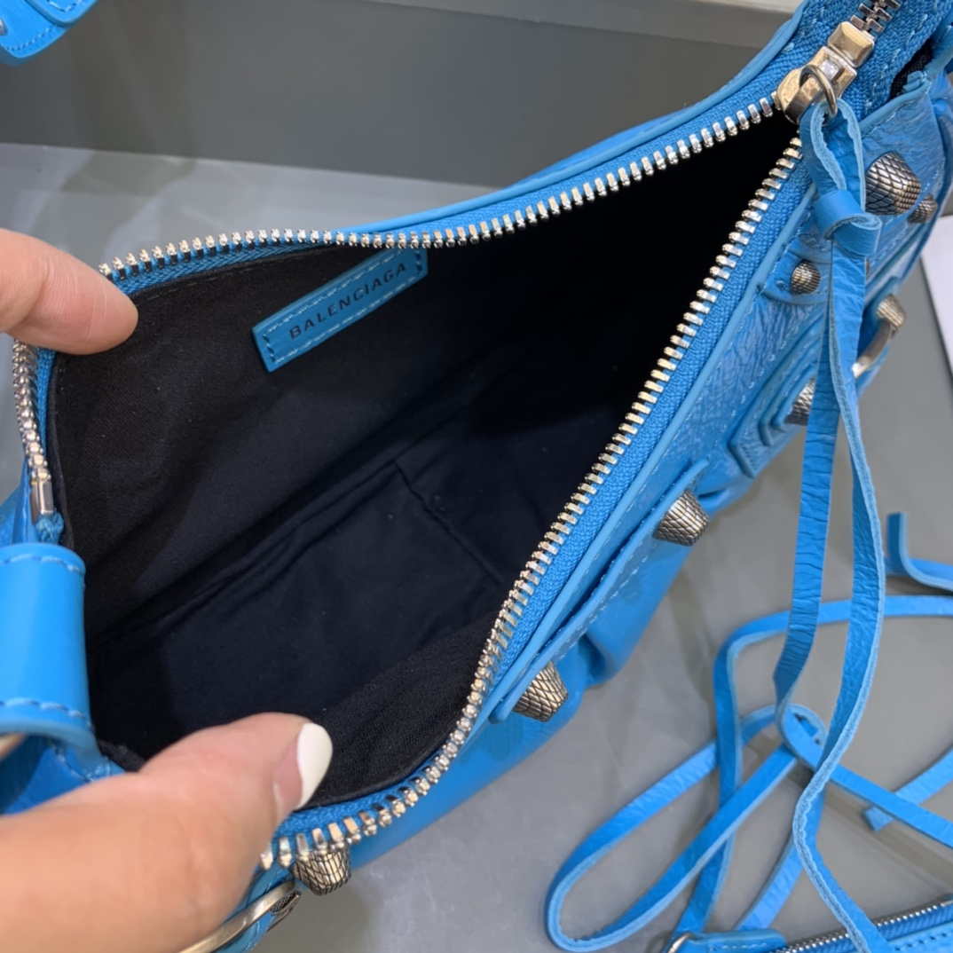 Balenciaga 700940210 Neo Cagole XS Handbag in lambskin Blue