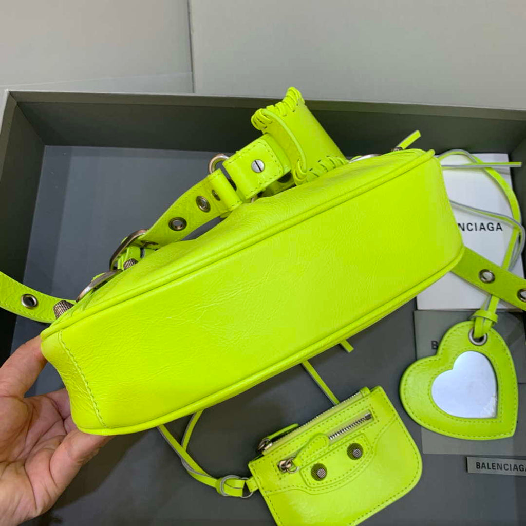 Balenciaga 700940210 Neo Cagole XS Handbag in Lemon Yellow lambskin