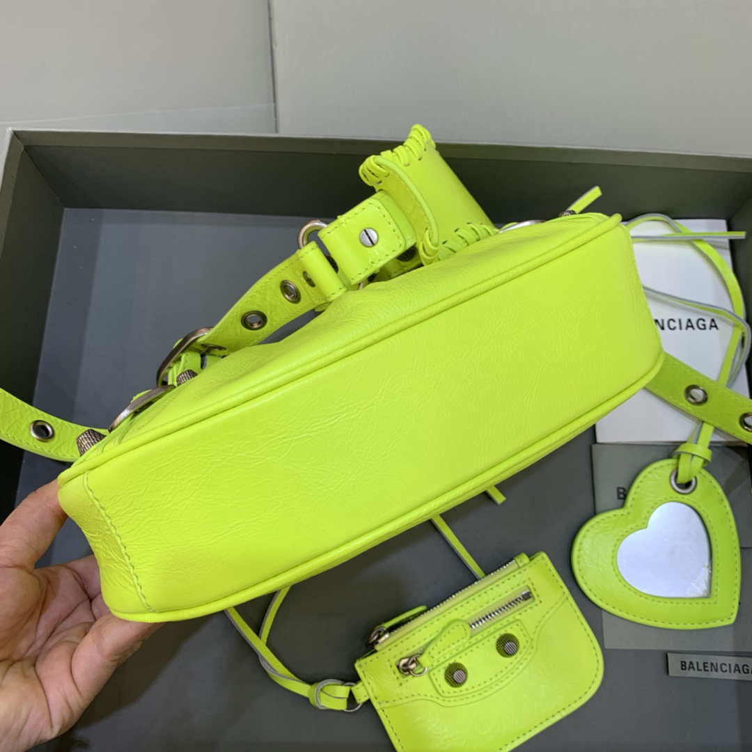 Balenciaga 700940210 Neo Cagole XS Handbag in Lemon Yellow lambskin