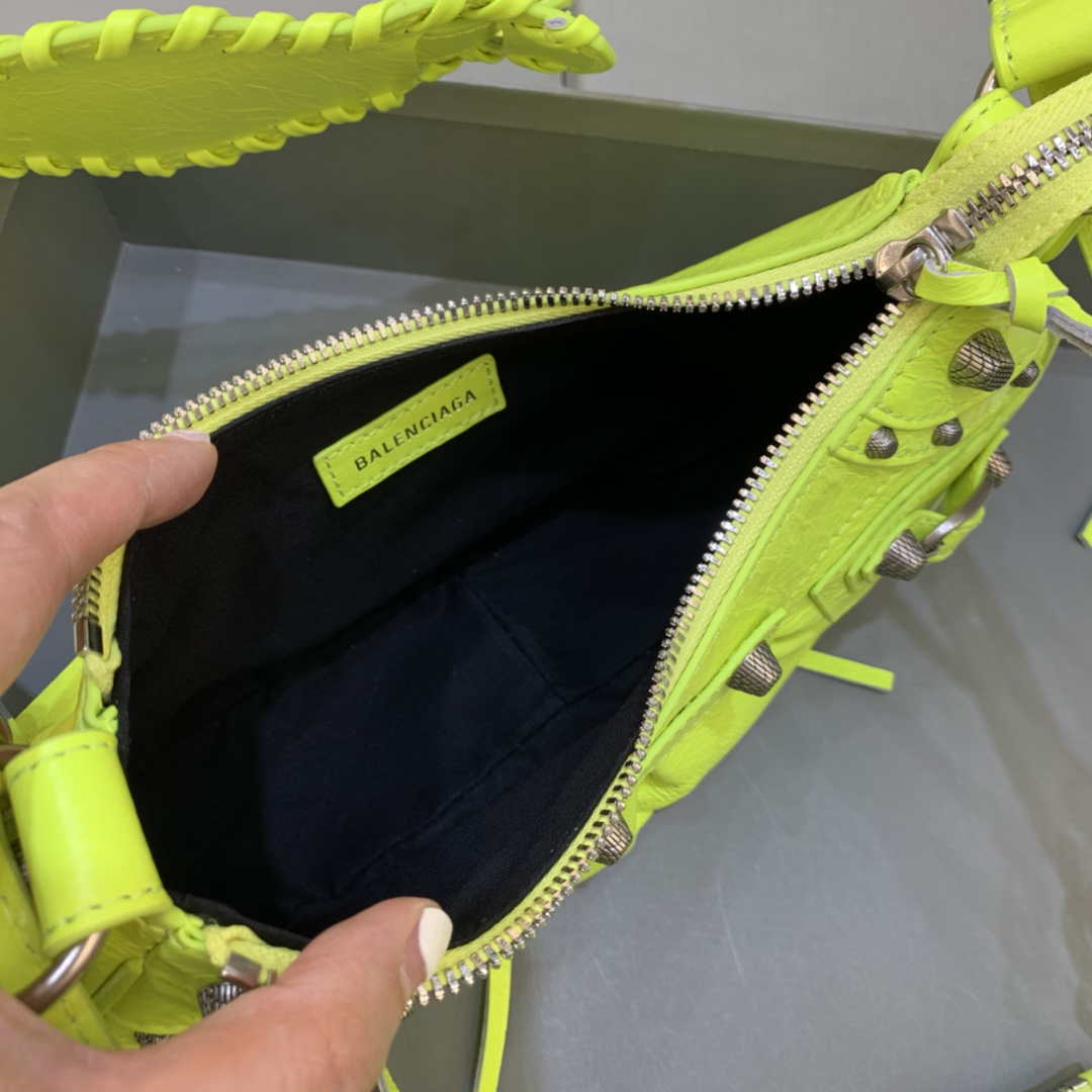 Balenciaga 700940210 Neo Cagole XS Handbag in Lemon Yellow lambskin