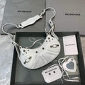 Balenciaga 700940210 Women's Neo Cagole XS Handbag in White Arena lambskin