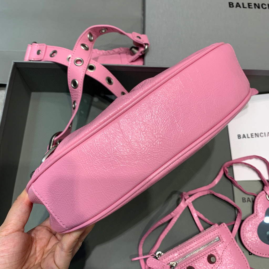 Balenciaga 700940210 Women's Neo Cagole XS Handbag in Pink Arena lambskin