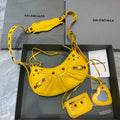 Balenciaga 700940210 Women's Neo Cagole XS Handbag in Yellow Arena lambskin