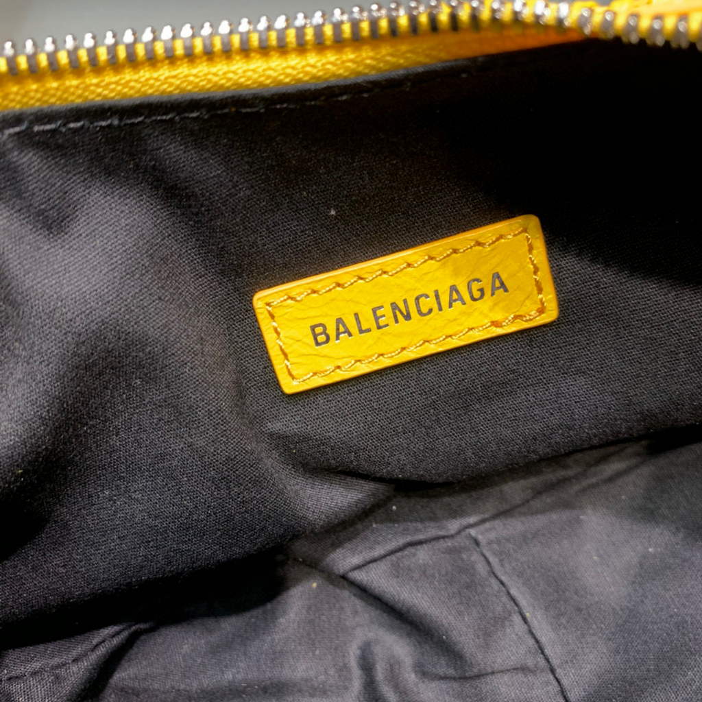 Balenciaga 700940210 Women's Neo Cagole XS Handbag in Yellow Arena lambskin